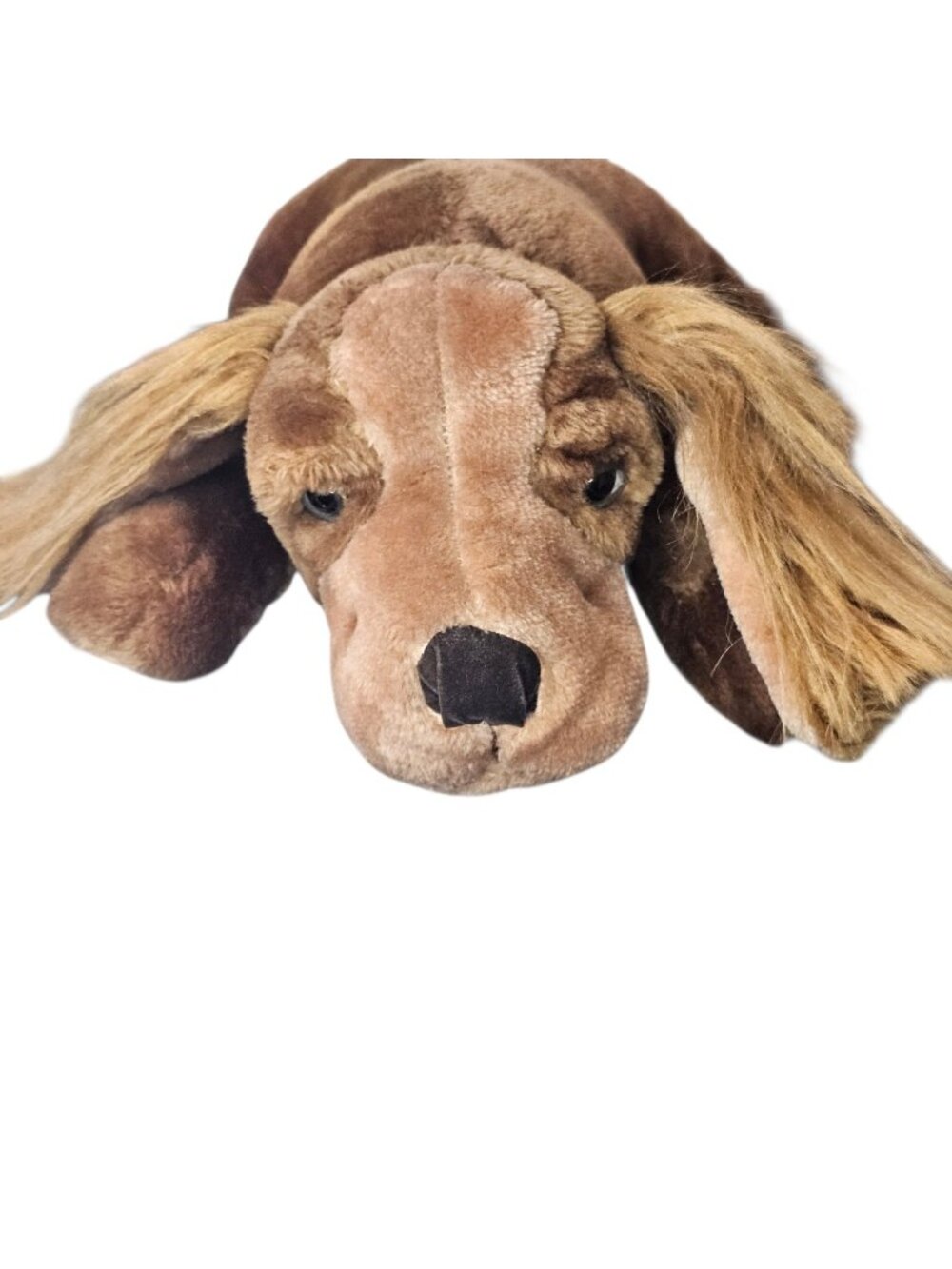 Walmart Brown Cocker Spaniel Dog Plush Stuffed Animal Laying Flat 22" HTF